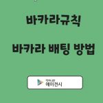 바카라 규칙 및 바카라배팅방법​